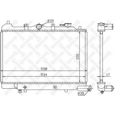 10-25843-SX STELLOX Радиатор, охлаждение двигателя