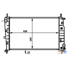 8MK 376 717-111 HELLA Радиатор, охлаждение двигателя