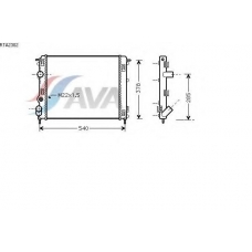 RTA2302 AVA Радиатор, охлаждение двигателя