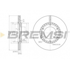DBA218V BREMSI Тормозной диск