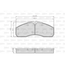 872160 VALEO Комплект тормозных колодок, дисковый тормоз