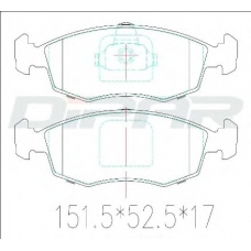 DFB3386 DITAS Комплект тормозных колодок, дисковый тормоз