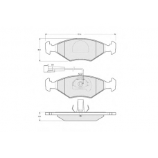 PF1515 PROCODIS FRANCE Комплект тормозных колодок, дисковый тормоз