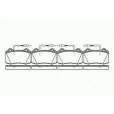 0434 14 KAWE Комплект тормозных колодок, дисковый тормоз