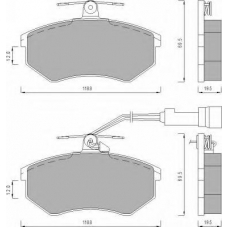 488681 ROULUNDS Комплект тормозных колодок, дисковый тормоз
