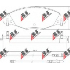 37285 ABS Комплект тормозных колодок, дисковый тормоз