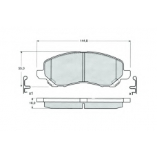 PF1527 PROCODIS FRANCE Комплект тормозных колодок, дисковый тормоз