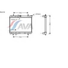 PEA2190 AVA Радиатор, охлаждение двигателя