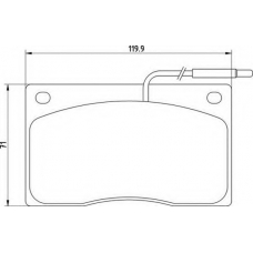 363700200210 MAGNETI MARELLI Комплект тормозных колодок, дисковый тормоз