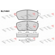 BL2148A1 FTE Комплект тормозных колодок, дисковый тормоз