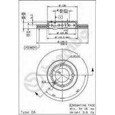 09.6799.11 BREMBO Тормозной диск