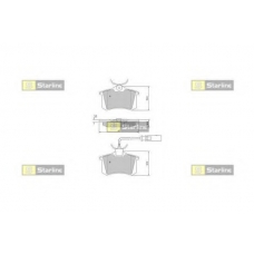 BD S375P STARLINE Комплект тормозных колодок, дисковый тормоз