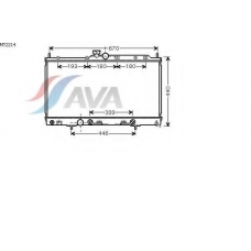 MT2214 AVA Радиатор, охлаждение двигателя