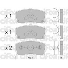 822-240-0 CIFAM Комплект тормозных колодок, дисковый тормоз