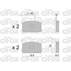 822-015-5 CIFAM Комплект тормозных колодок, дисковый тормоз