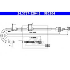 24.3727-3204.2 ATE Трос, стояночная тормозная система