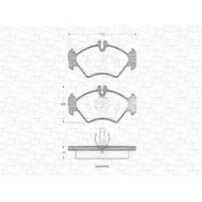 430216170396 MAGNETI MARELLI Комплект тормозных колодок, дисковый тормоз