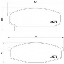 MDB1405 DON Комплект тормозных колодок, дисковый тормоз