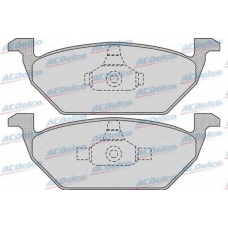 AC058730D AC Delco Комплект тормозных колодок, дисковый тормоз