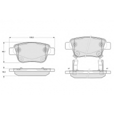PF1362 PROCODIS FRANCE Комплект тормозных колодок, дисковый тормоз