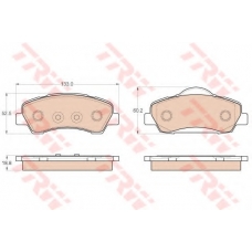 GDB1992 TRW Комплект тормозных колодок, дисковый тормоз