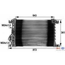 8FC 351 300-131 HELLA Конденсатор, кондиционер