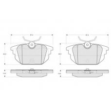 PF1243 PROCODIS FRANCE Комплект тормозных колодок, дисковый тормоз