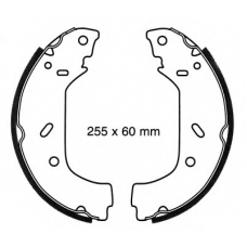 6265 BSF Комплект тормозов, барабанный тормозной механизм