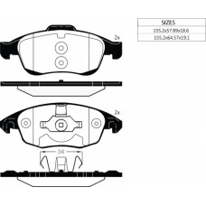 1057 F Goodwill Комплект тормозных колодок, дисковый тормоз