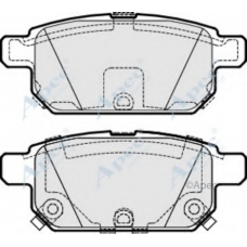 PAD1843 APEC Комплект тормозных колодок, дисковый тормоз