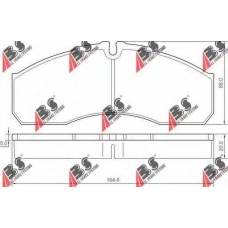 37379 ABS Комплект тормозных колодок, дисковый тормоз