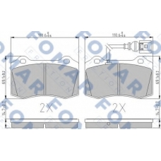 FO 899181 FOMAR ROULUNDS Комплект тормозных колодок, дисковый тормоз