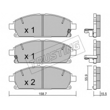 421.2 TRUSTING Комплект тормозных колодок, дисковый тормоз