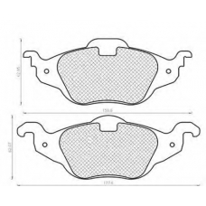 430216171047 MAGNETI MARELLI Комплект тормозных колодок, дисковый тормоз