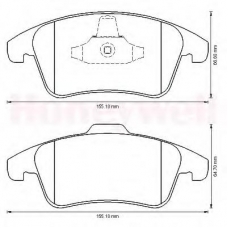 573193B BENDIX Комплект тормозных колодок, дисковый тормоз