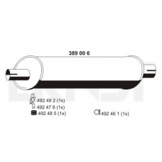 389006 ERNST Глушитель выхлопных газов конечный