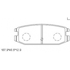 KD4204 ASIMCO Комплект тормозных колодок, дисковый тормоз