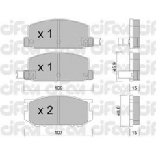 822-498-0 CIFAM Комплект тормозных колодок, дисковый тормоз