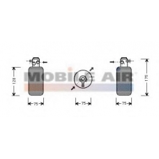 3000D050 VAN WEZEL Осушитель, кондиционер