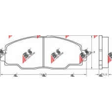 36760 ABS Комплект тормозных колодок, дисковый тормоз