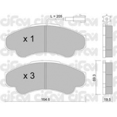 822-326-0 CIFAM Комплект тормозных колодок, дисковый тормоз