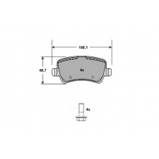 PF1485 PROCODIS FRANCE Комплект тормозных колодок, дисковый тормоз