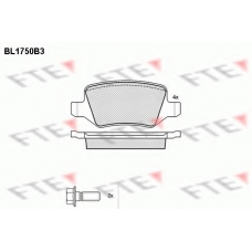BL1750B3 FTE Комплект тормозных колодок, дисковый тормоз