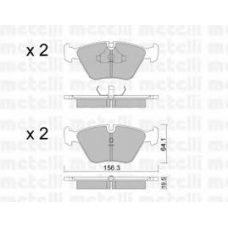 22-0122-0 METELLI Комплект тормозных колодок, дисковый тормоз