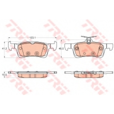 GDB2037 TRW Комплект тормозных колодок, дисковый тормоз