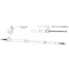 TO02161 KAWE Трос, стояночная тормозная система