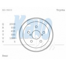 BD-9603 KAVO PARTS Тормозной барабан