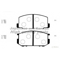 D093-02 ASHUKI Комплект тормозных колодок, дисковый тормоз