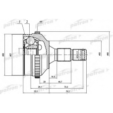 PCV1569 PATRON Шарнирный комплект, приводной вал