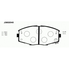 J3602045 NIPPARTS Комплект тормозных колодок, дисковый тормоз